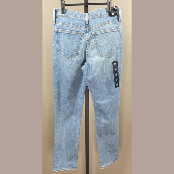 NEW J Crew Jeans Womens 25 blue denim straight boyfriend fit preppy casual - Picture 8 of 10